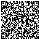 QR code with D & E Self Storage contacts