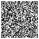 QR code with H & E Garage contacts