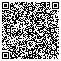 QR code with B & W Taxi contacts
