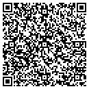 QR code with H & E Seamless Gutters Inc contacts
