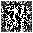 QR code with B J's East contacts