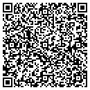 QR code with H & E Feeds contacts